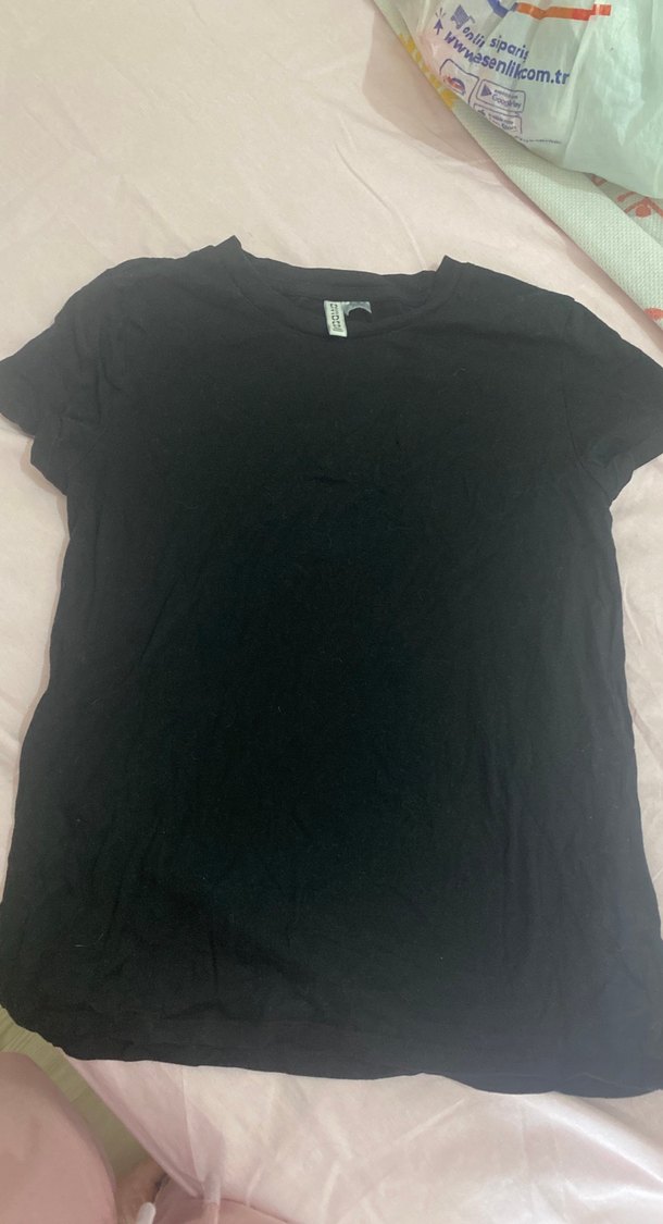 Kız Çocuk Siyah Uzun Kollu Baskılı Tişört - Görsel 2