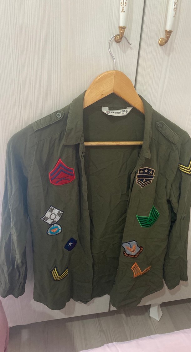 Düğmeli, Uzun Kollu Hamile Midi Gömlek - Görsel 2