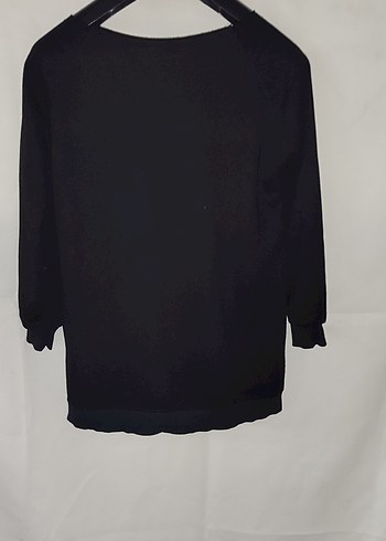Topshop Siyah Pul İşlemeli Gotik Kadın Sweatshirt