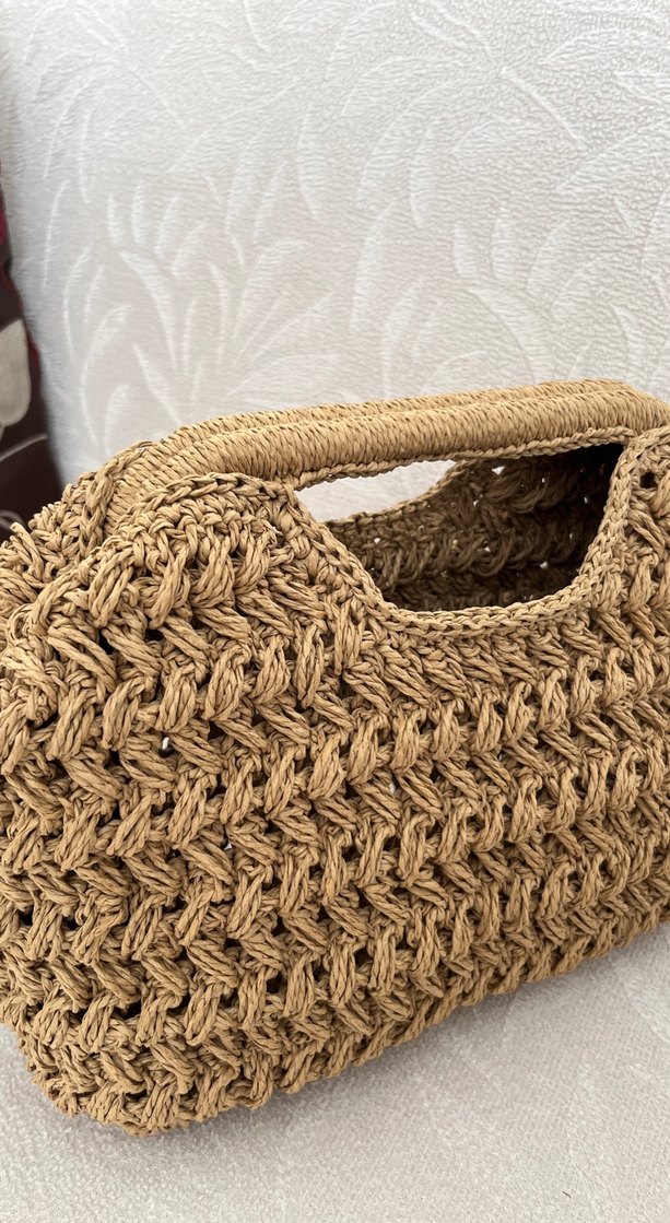 Mango muadili hasır çanta - Görsel 2