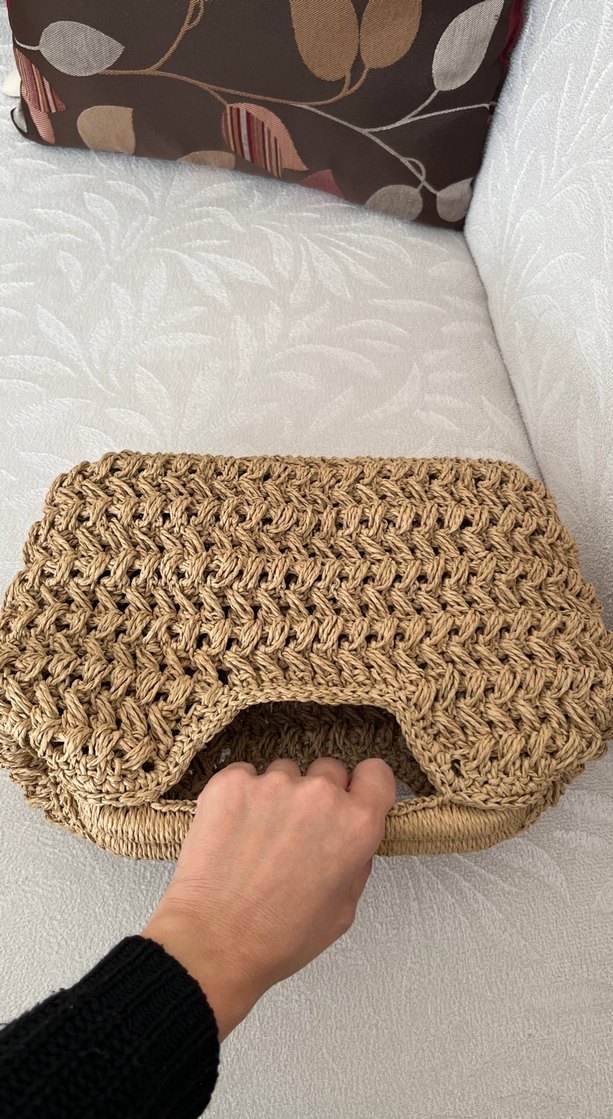 Mango muadili hasır çanta - Görsel 4