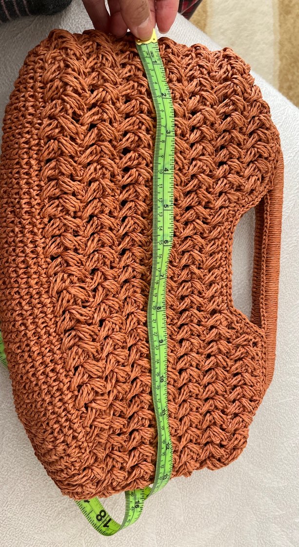 Mango muadili hasır kadın çanta - Görsel 5