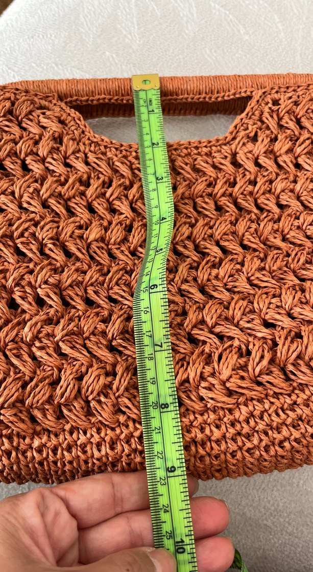 Mango muadili hasır kadın çanta - Görsel 4