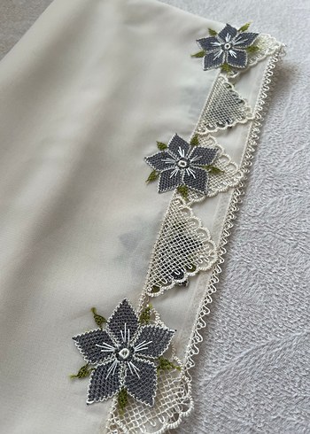 Nakışlı Dantel Vintage Broş - Görsel 4