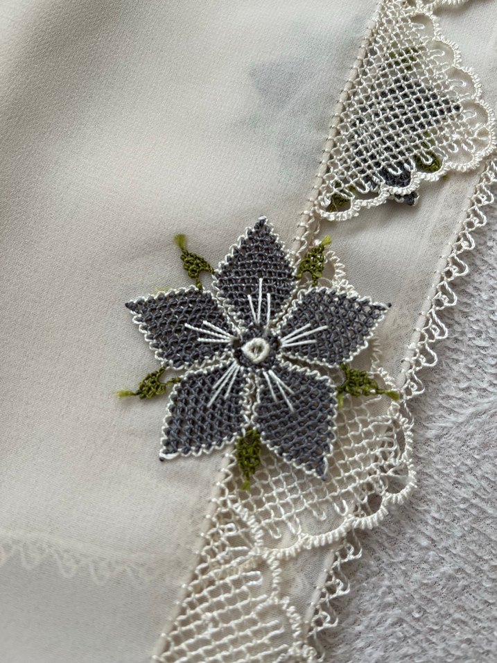 Nakışlı Dantel Vintage Broş - Görsel 3