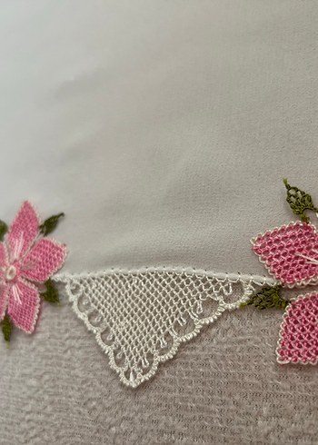 Beden pembe Renk İğne oyası Mevlüt dua başörtüsü pembe çiçekli dantel şık şal