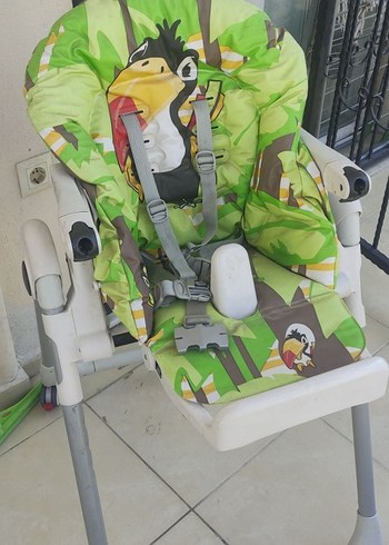Beden Yeşil Desenli Bebek Mama Sandalyesi
