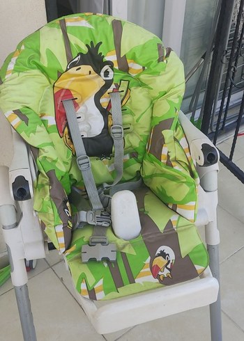 Beden yeşil Renk Yeşil Desenli Bebek Mama Sandalyesi