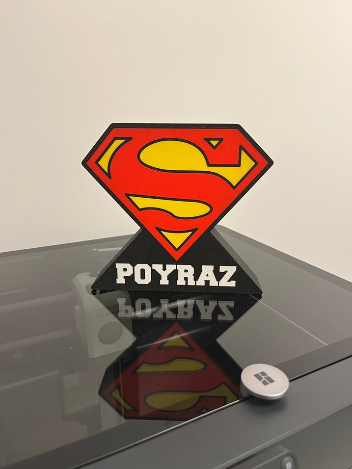 Süperman Temalı Kişiye Özel Karakter LED Gece Lambası - Görsel 2