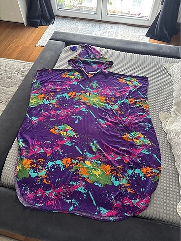 ParkModa Splash Desen Kapüşonlu Elbise