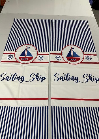 65x200 Çift Kanat Fon Perde - Görsel 4