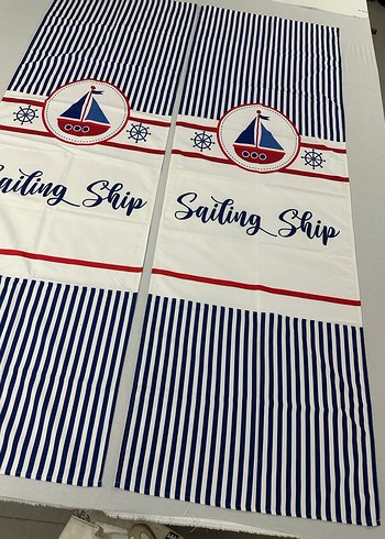 65x200 Çift Kanat Fon Perde - Görsel 3