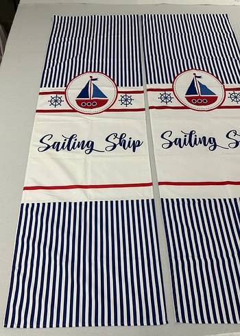 65x200 Çift Kanat Fon Perde - Görsel 2