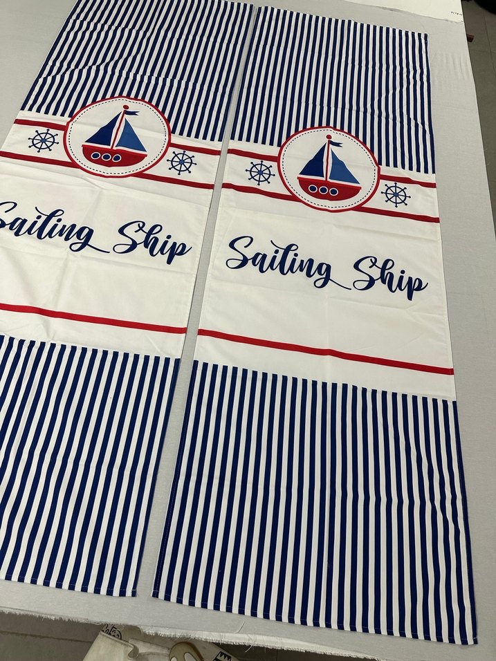 65x200 Çift Kanat Fon Perde - Görsel 3