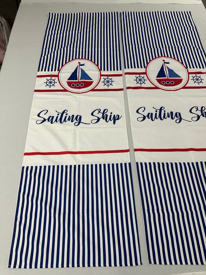 65x200 Çift Kanat Fon Perde - Görsel 2