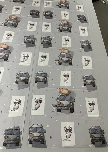 65x200 Çift Kanat Fon Perde - Görsel 2