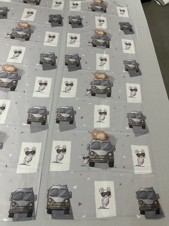 65x200 Çift Kanat Fon Perde - Görsel 2