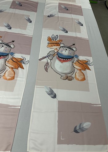 65x260 Çift Kanat Fon Perde - Görsel 2