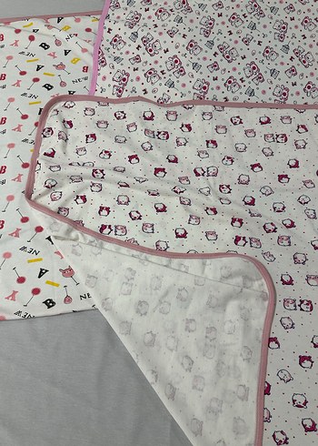 3'lü Müslin Kumaş Bebek Battaniyesi 80x80 cm - Görsel 3