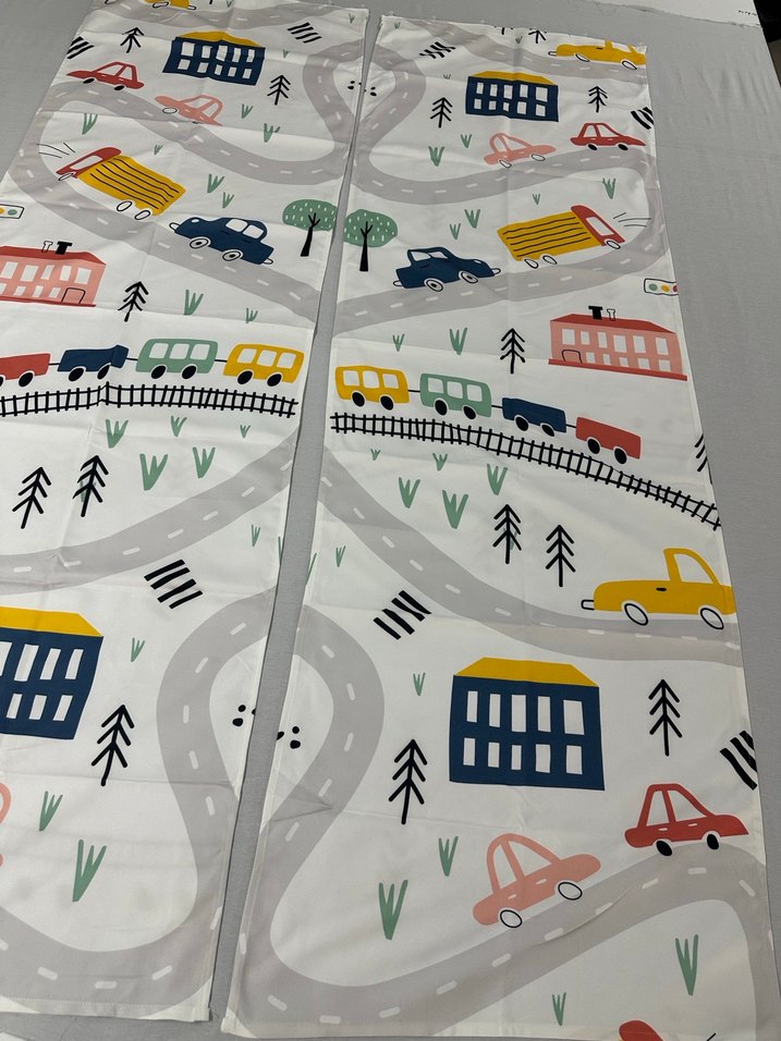 65x200 Çift Kanat Fon Perde - Görsel 2