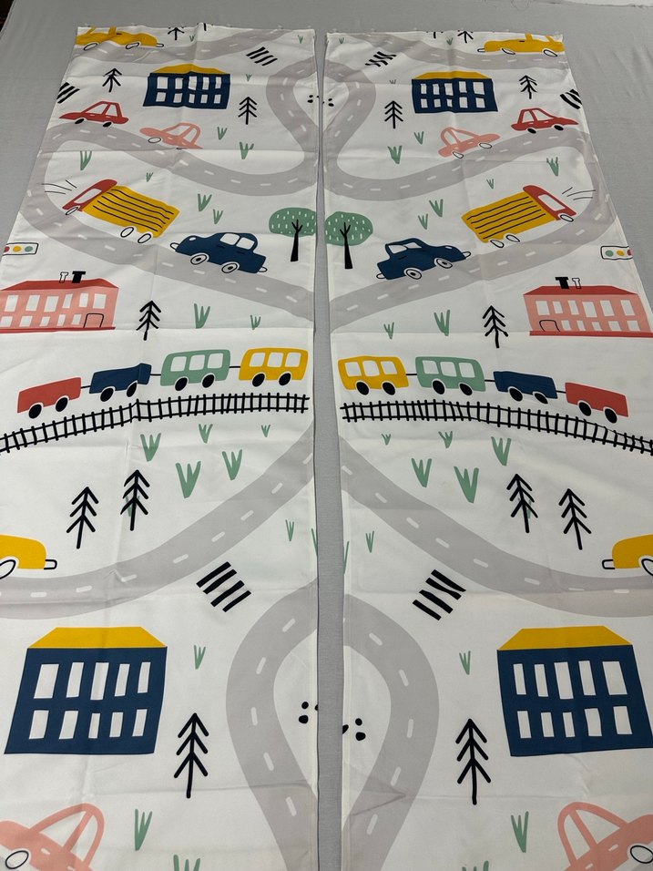 65x200 Çift Kanat Fon Perde - Görsel 4