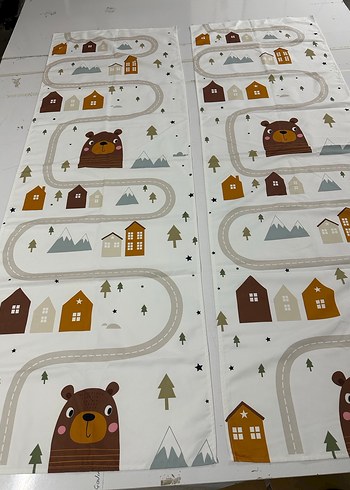 65x200 Çift Kanat Fon Perde - Görsel 2