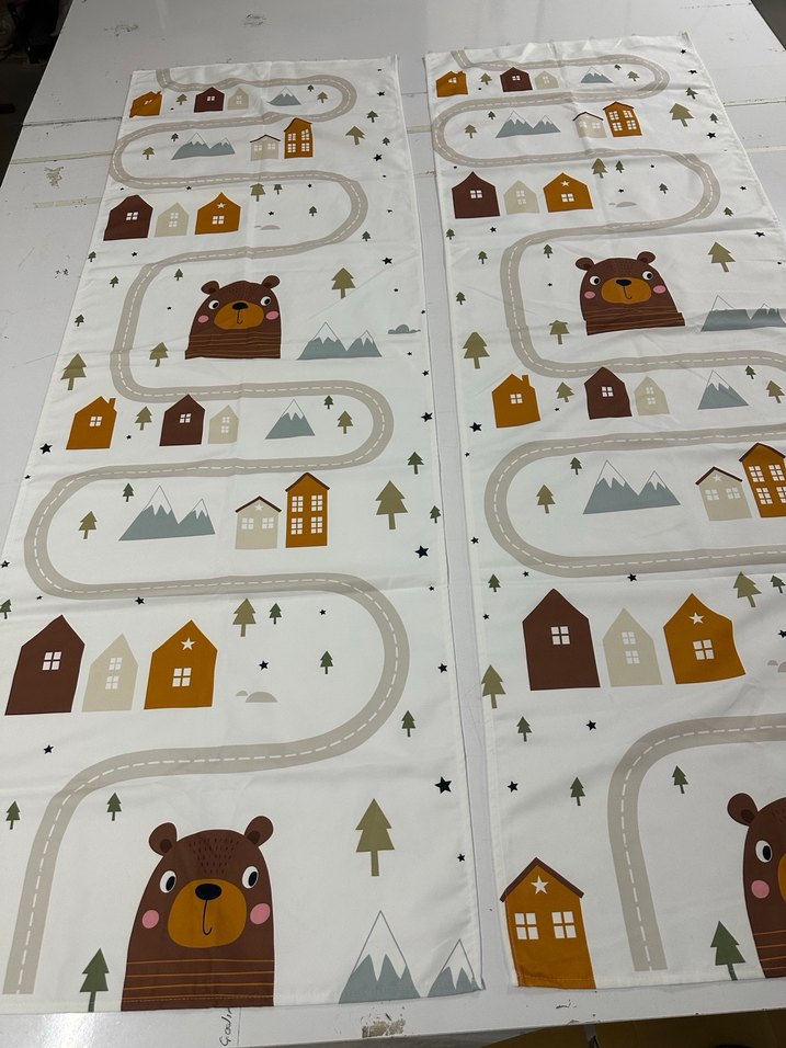 65x200 Çift Kanat Fon Perde - Görsel 2