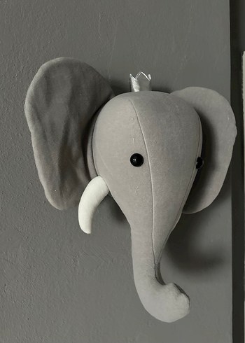 Gri Fil Duvar Büstü - Görsel 2