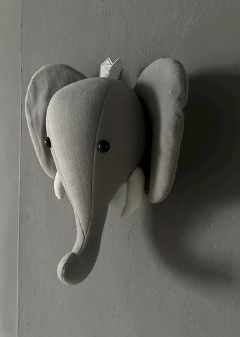 Gri Fil Duvar Büstü - Görsel 3