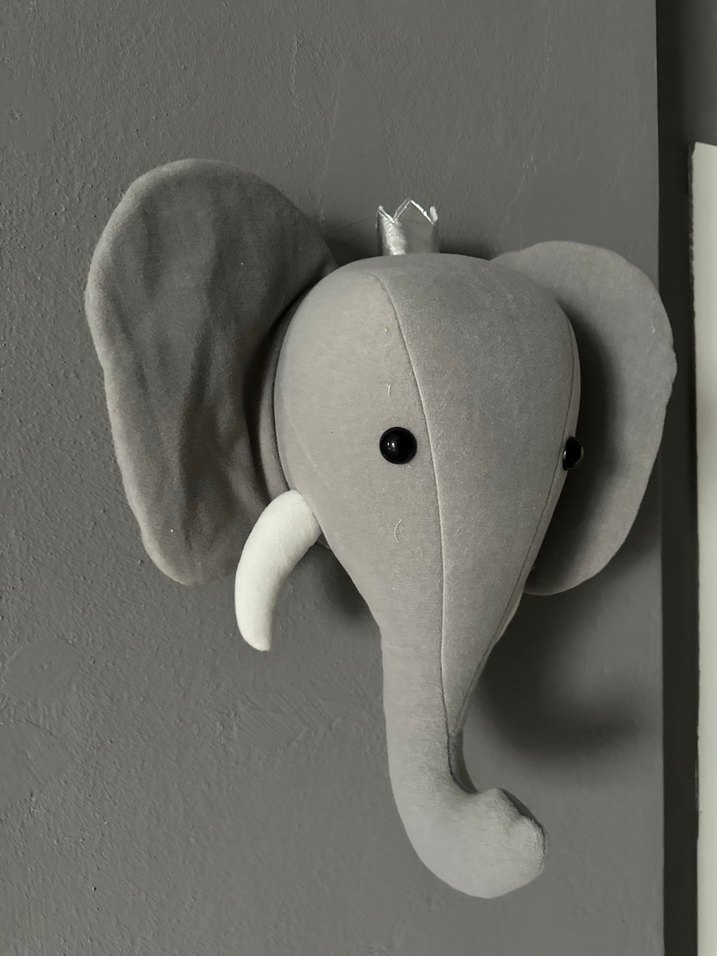 Gri Fil Duvar Büstü - Görsel 2
