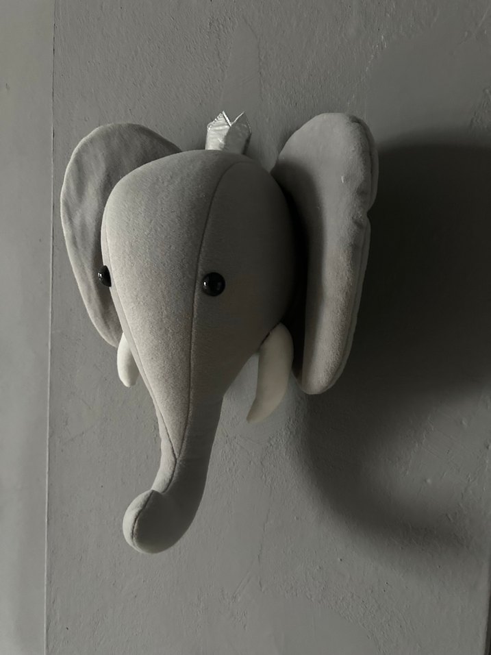 Gri Fil Duvar Büstü - Görsel 3