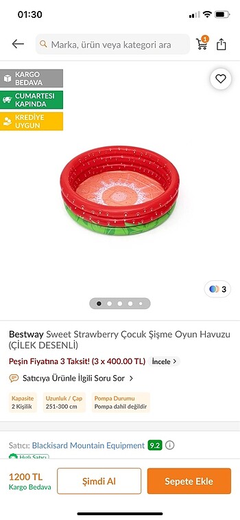 Çilek desenli bestway havuz
