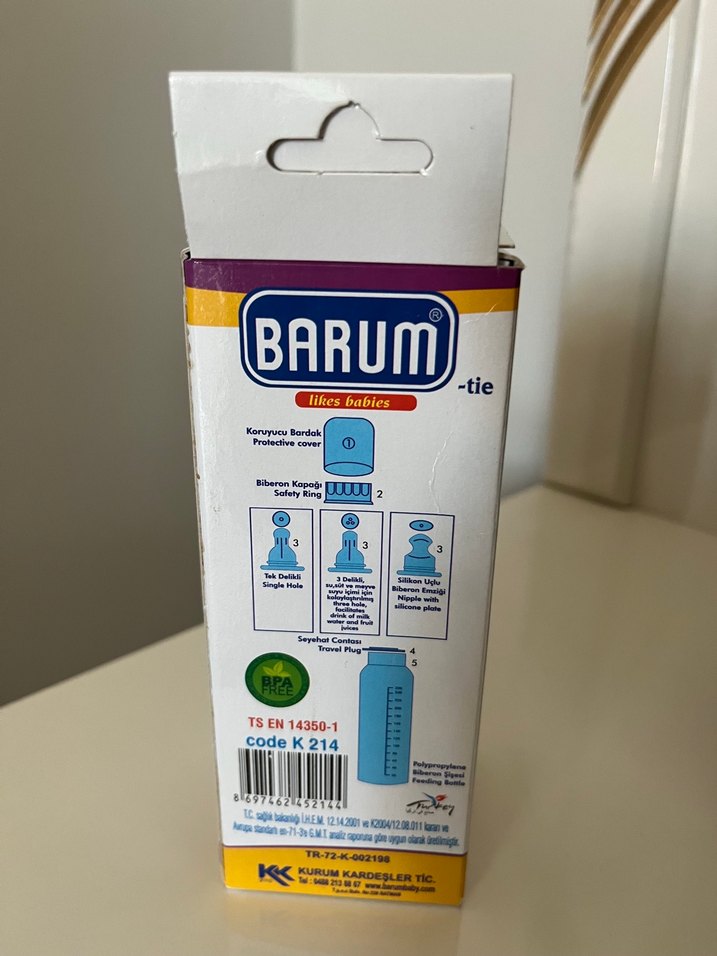 Bordo Barum Bebek Biberonu 150 ml - Görsel 3