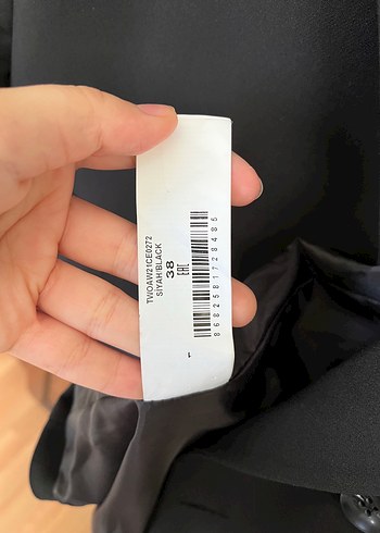 38 Beden siyah Renk Düğmeli Siyah Kadın Blazer Ceket