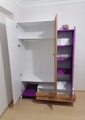Mor ve Beyaz Çocuk Dolabı - Görsel 7