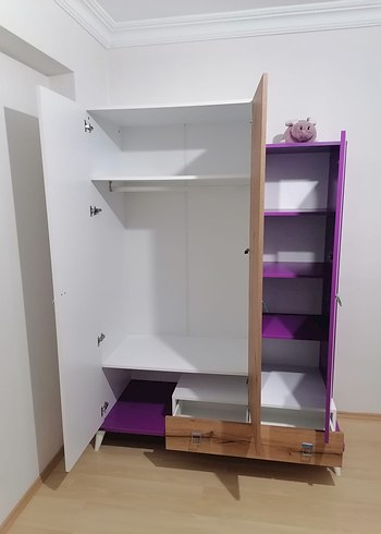 Mor ve Beyaz Çocuk Dolabı - Görsel 4