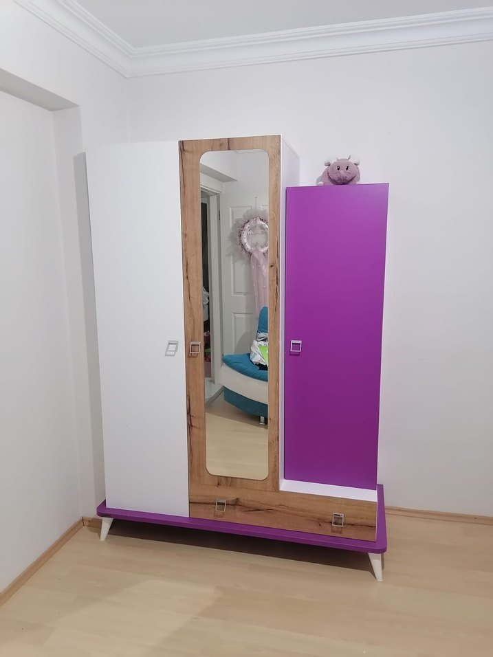 Mor ve Beyaz Çocuk Dolabı - Görsel 5