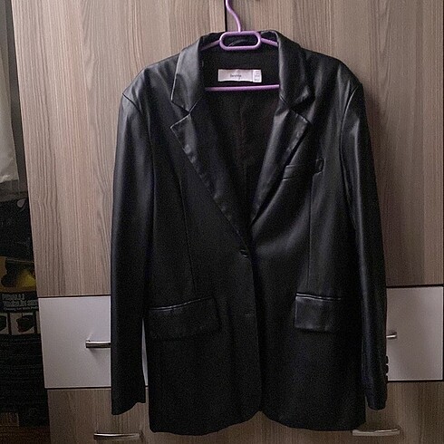 s Beden BERSHKA SUNİ DERİ CEKET