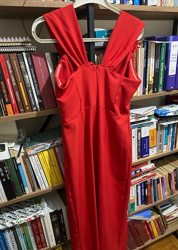 Kırmızı Straplez Uzun Kadın Tulum - Görsel 10