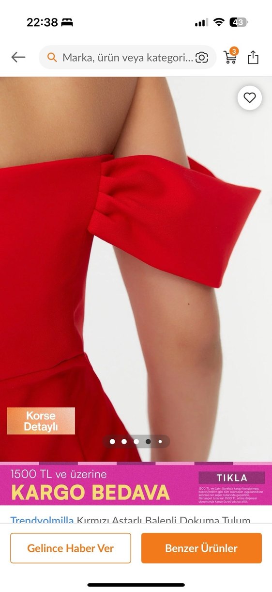 Kırmızı Straplez Uzun Kadın Tulum - Görsel 3