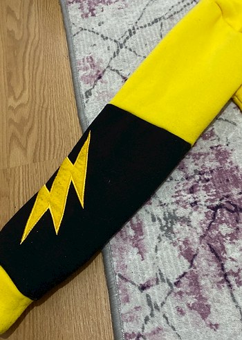 Kapüşonlu Sarı Baskılı Kadın Sweatshirt - Görsel 2