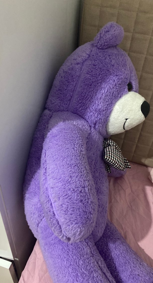 Mor Peluş Ayıcık Oyuncak - Görsel 4