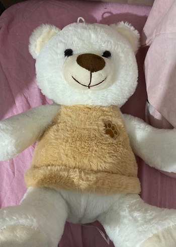 Beyaz ve Bej Peluş Ayıcık Oyuncak - Görsel 5