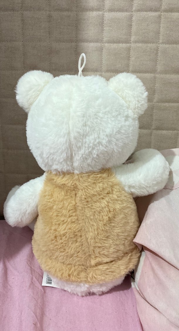 Beyaz ve Bej Peluş Ayıcık Oyuncak - Görsel 3