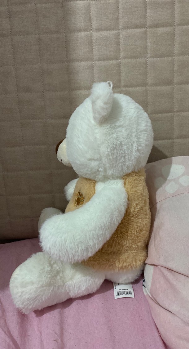 Beyaz ve Bej Peluş Ayıcık Oyuncak - Görsel 2