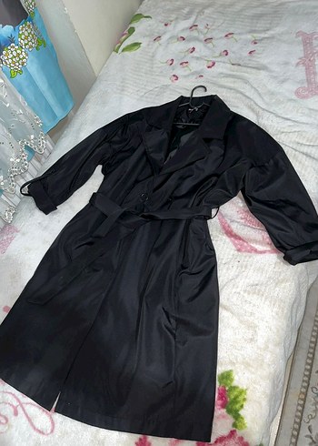 Siyah Kadın Trençkot - Görsel 2