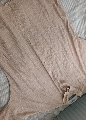 Bej Keten Kadın Gömlek - Görsel 5