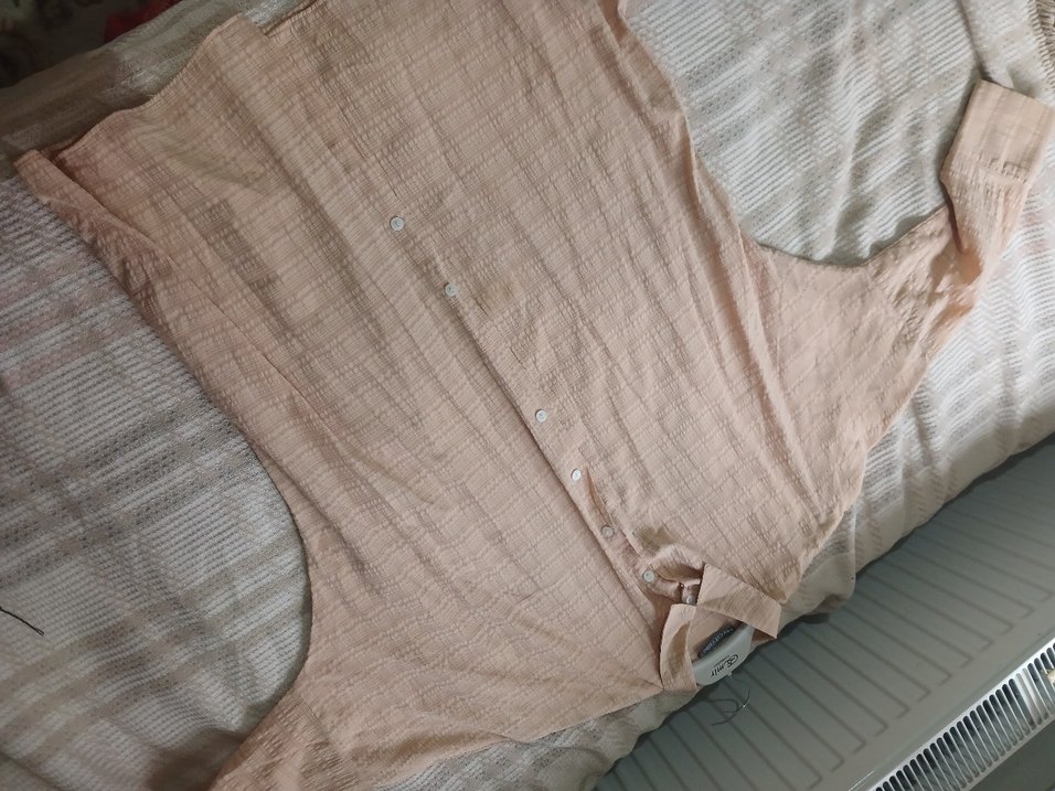 Bej Keten Kadın Gömlek - Görsel 5