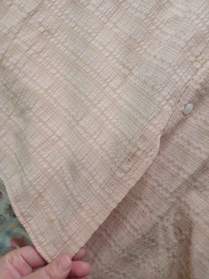 Bej Keten Kadın Gömlek - Görsel 3