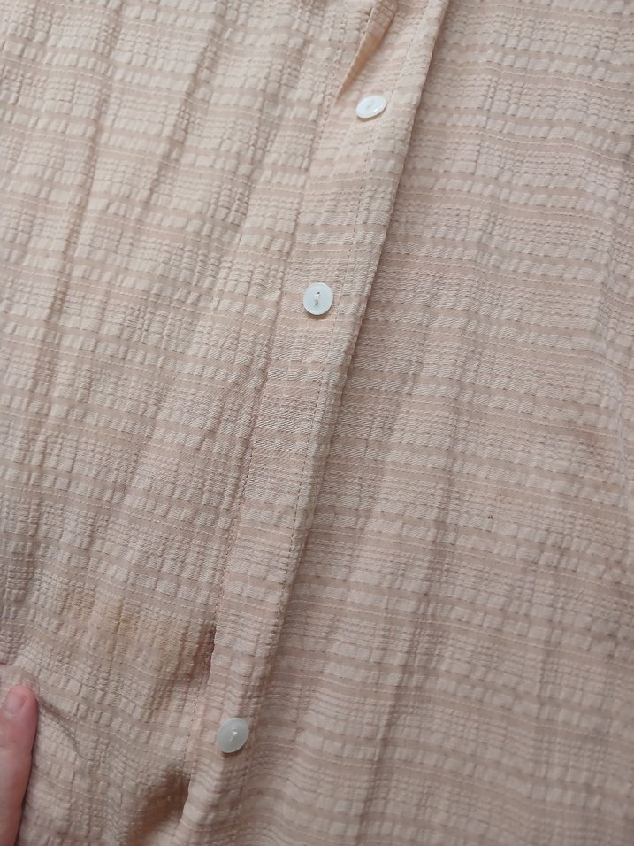 Bej Keten Kadın Gömlek - Görsel 4